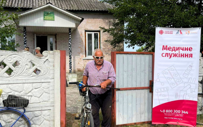 Visite e cure per gli sfollati di Vinnytsia